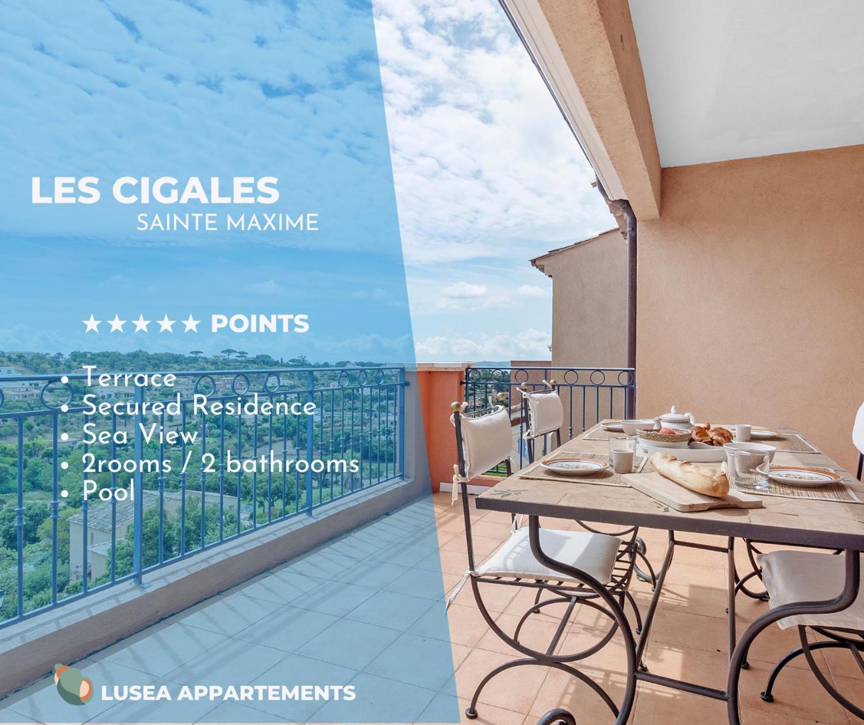 Les Cigales, Superbe Vue - Golfe De Sainte-Maxime Apartment ภายนอก รูปภาพ
